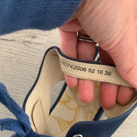 Fly London Ylfa Blue Nubuck Lace Up Wedge Sandals‎ size 9 - Picture 5 of 8